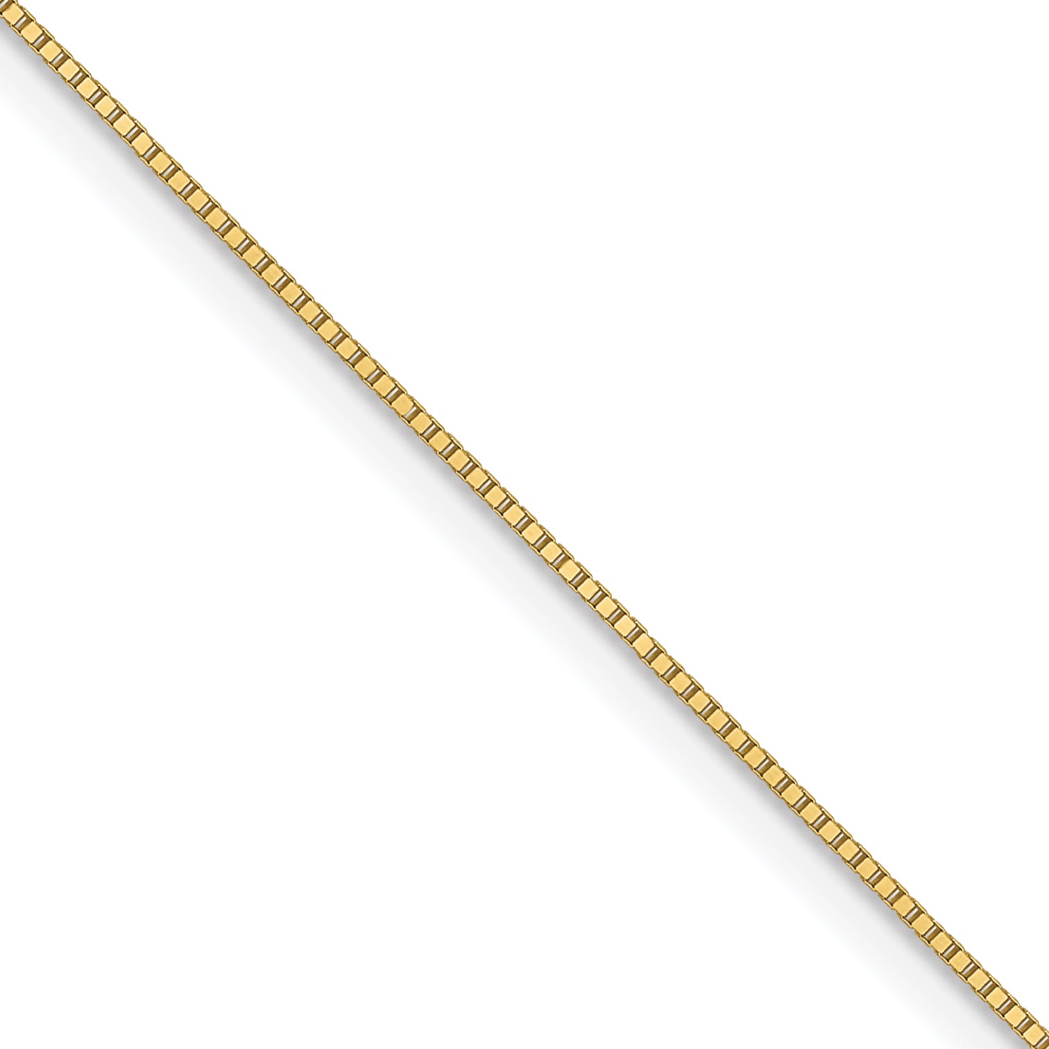 0.5mm 10K Yellow Gold Baby Box Chain - Sophia Jewelers