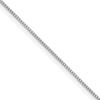 0.5mm 10K White Gold Baby Box Chain - Sophia Jewelers