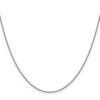 0.9mm 10K White Gold Box Chain - Sophia Jewelers