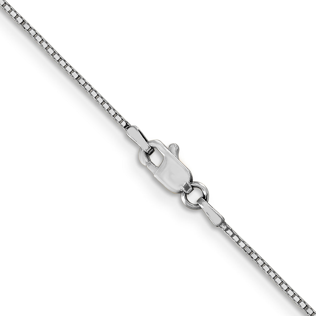 0.9mm 10K White Gold Box Chain - Sophia Jewelers