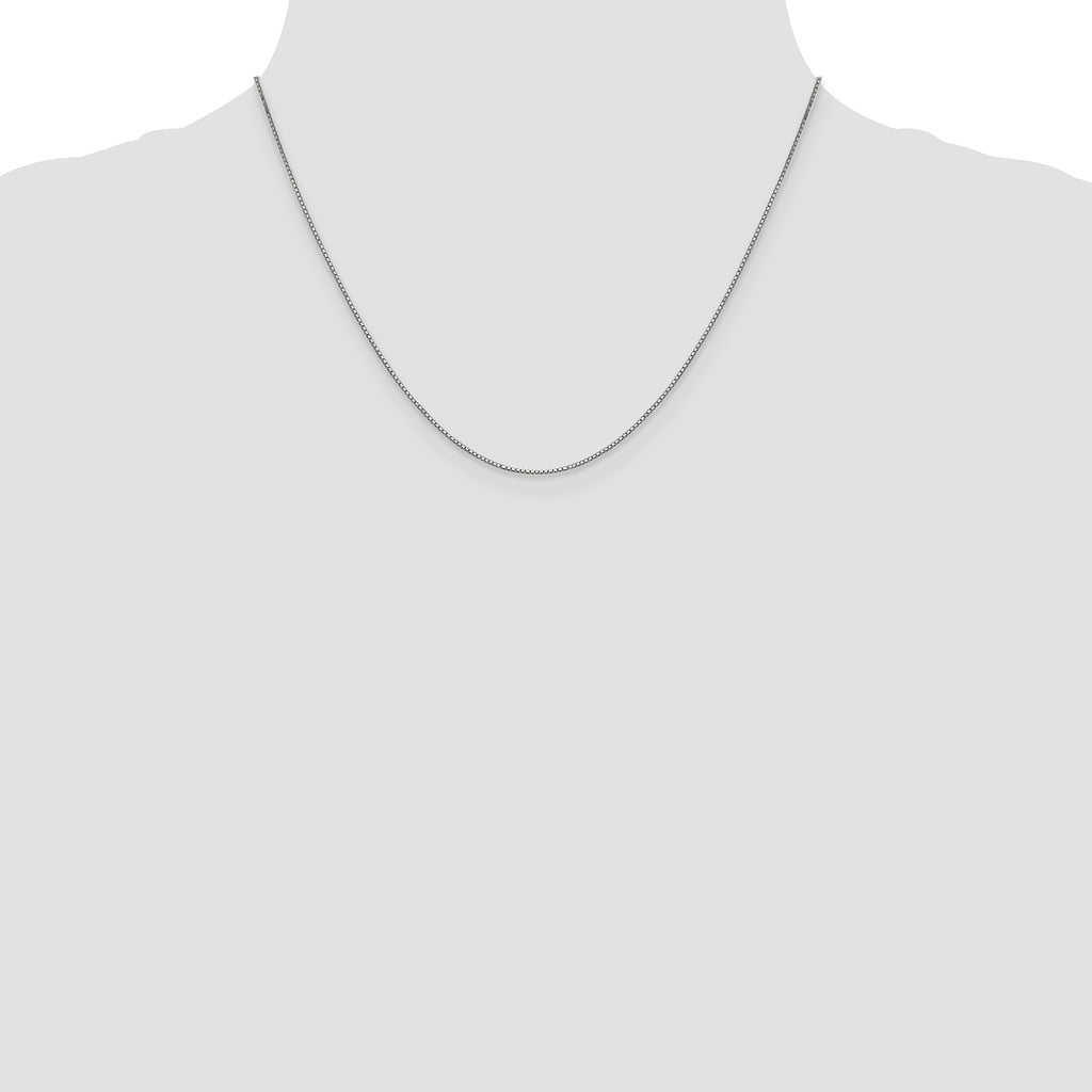 10k White Gold .9mm Box Chain