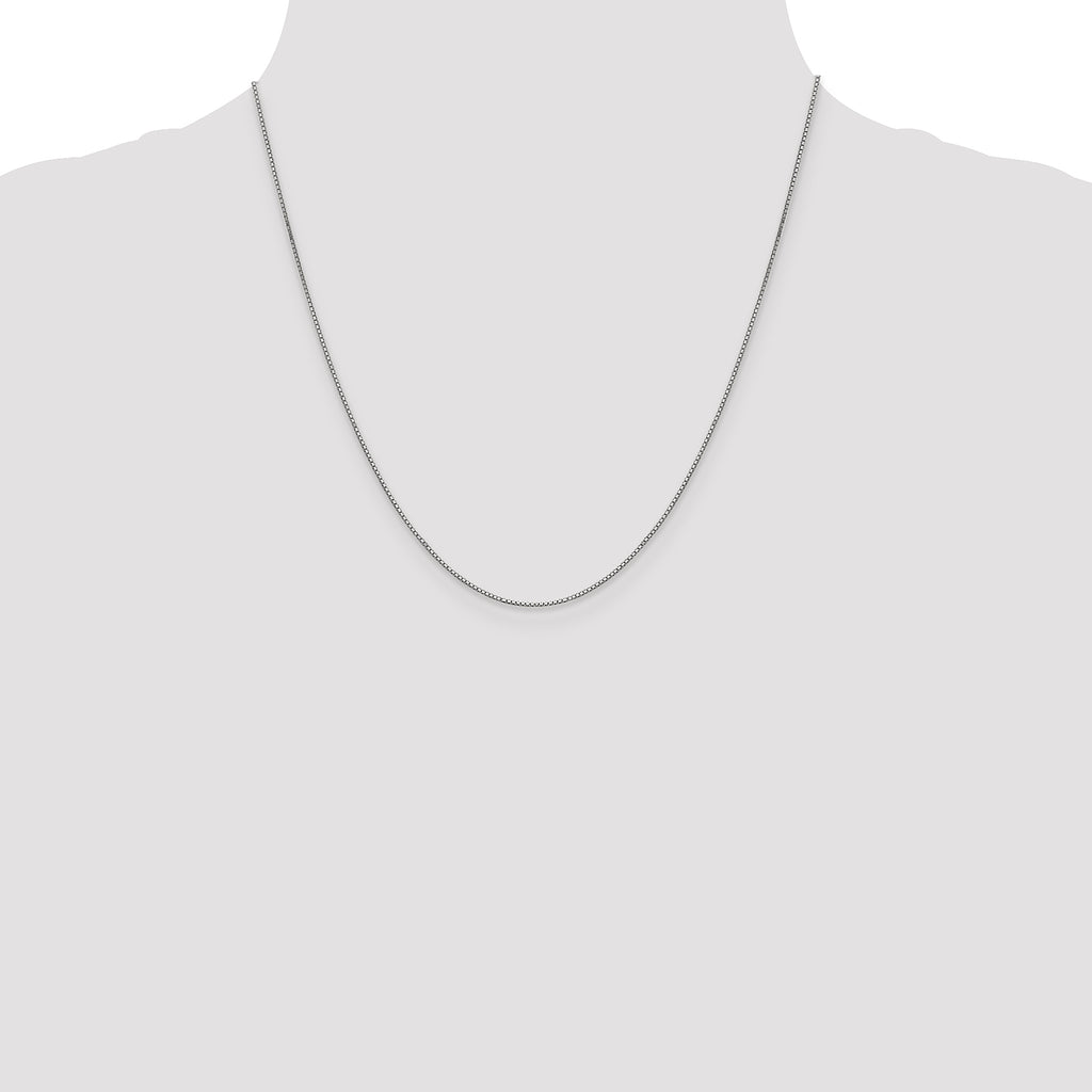 10k White Gold .9mm Box Chain