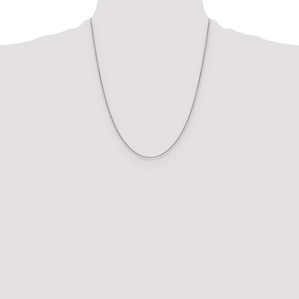 10k White Gold .9mm Box Chain
