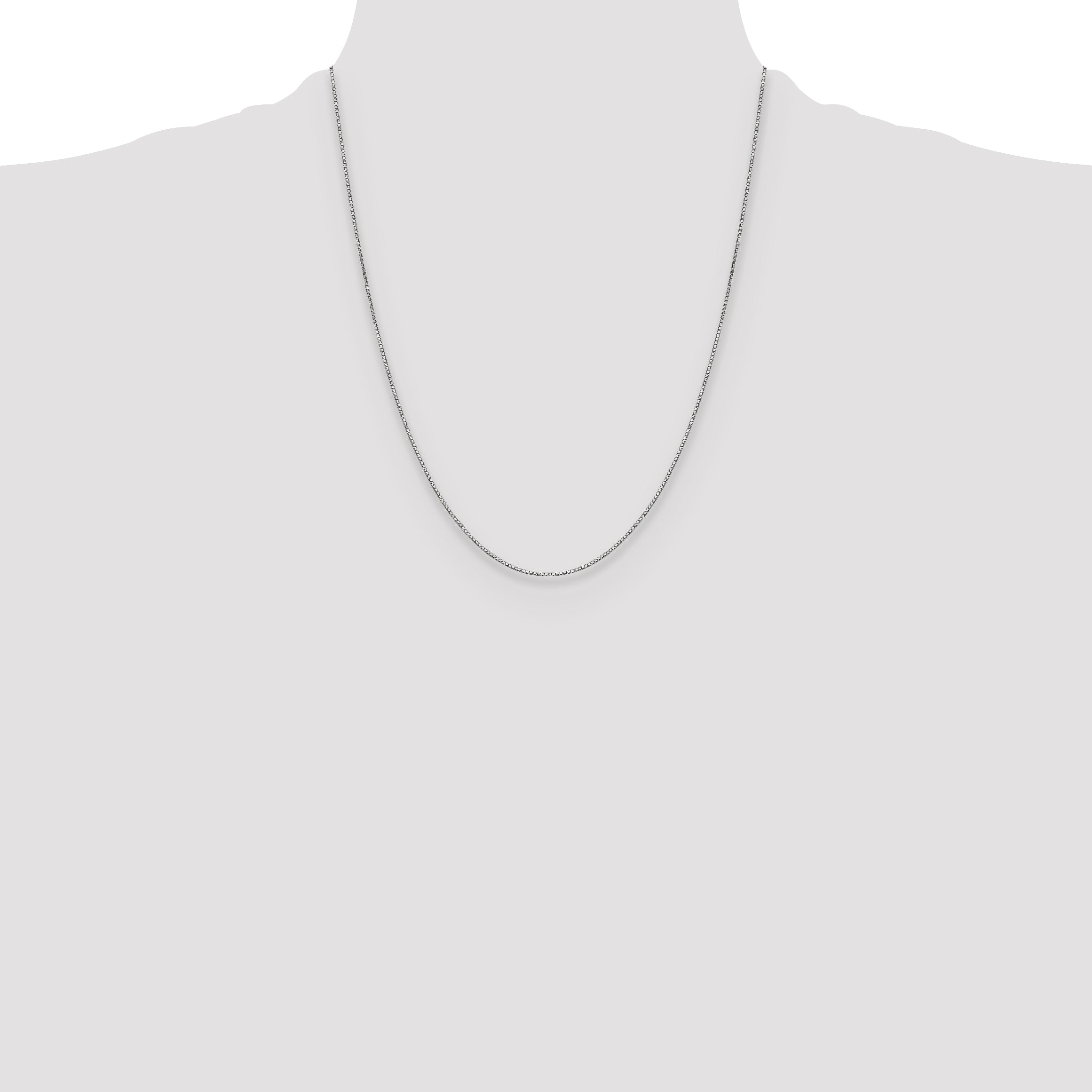 10k White Gold .9mm Box Chain