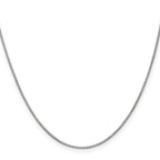 1.0mm 10K White Gold Box Chain - Sophia Jewelers