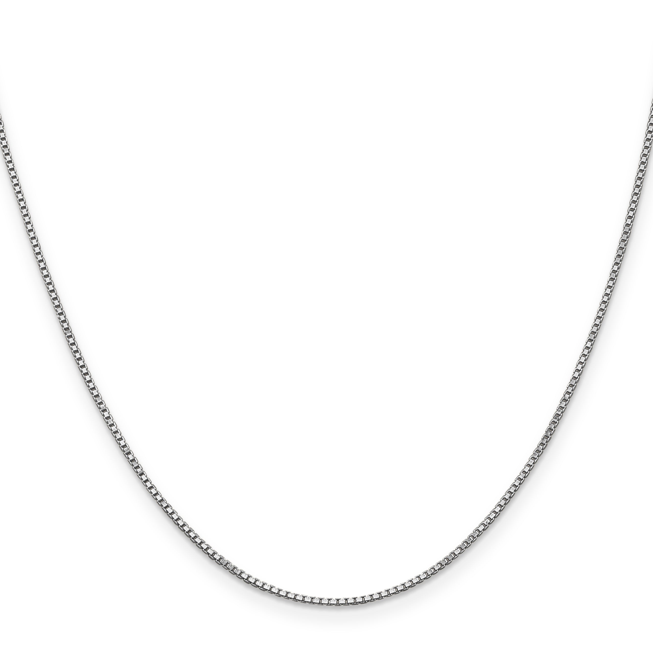 1.0mm 10K White Gold Box Chain - Sophia Jewelers