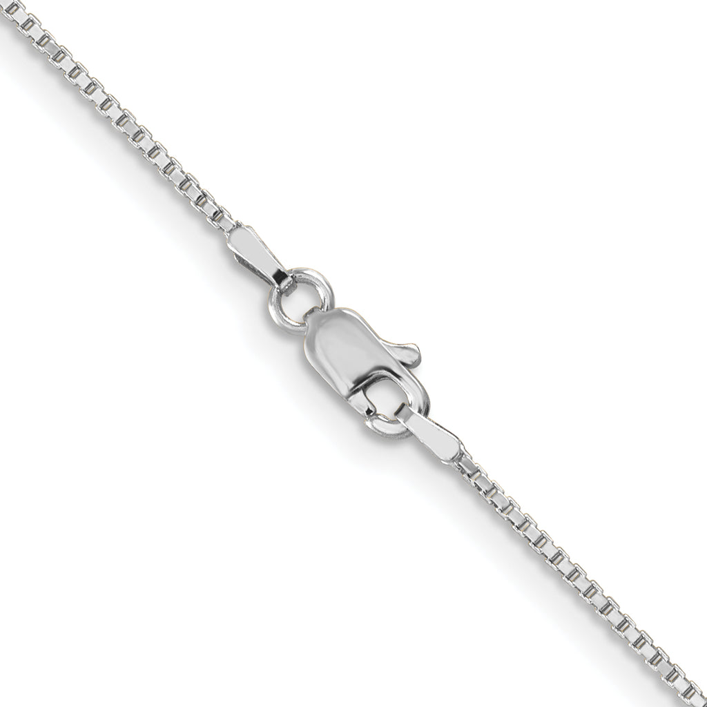 1.0mm 10K White Gold Box Chain - Sophia Jewelers