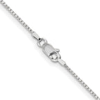 1.0mm 10K White Gold Box Chain - Sophia Jewelers