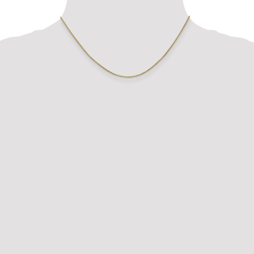 10k White Gold 1mm Box Chain