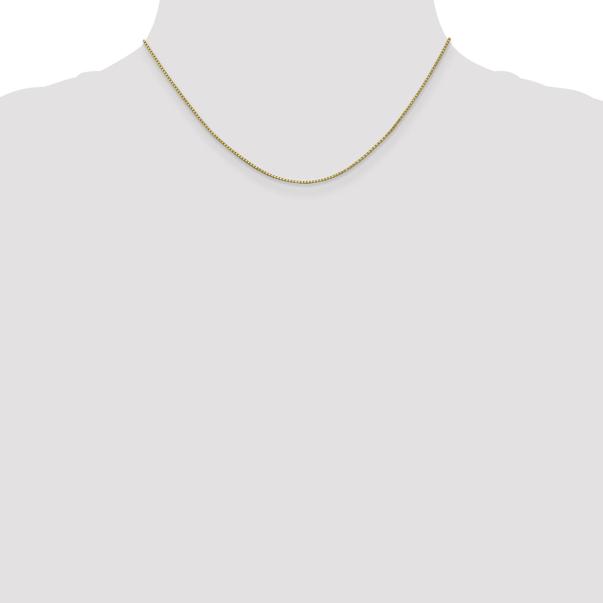 10k White Gold 1mm Box Chain