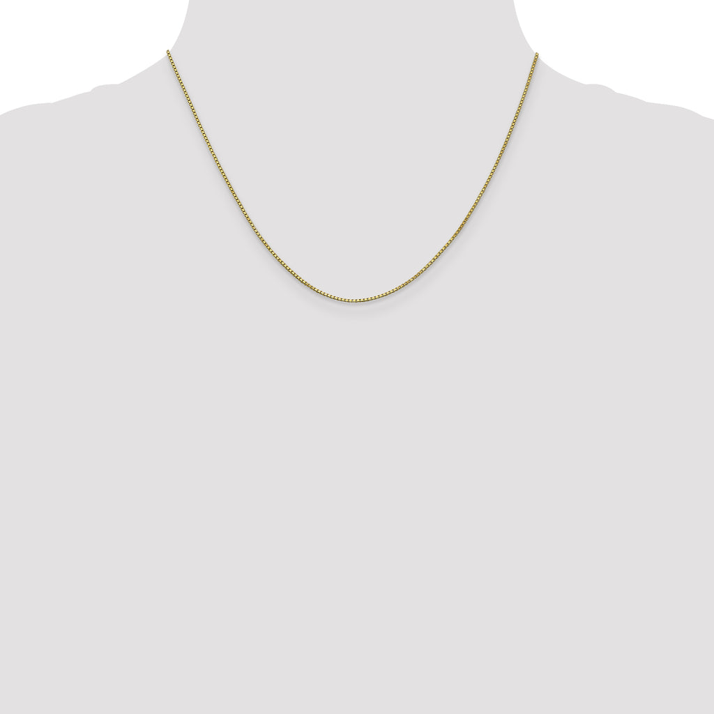 10k White Gold 1mm Box Chain