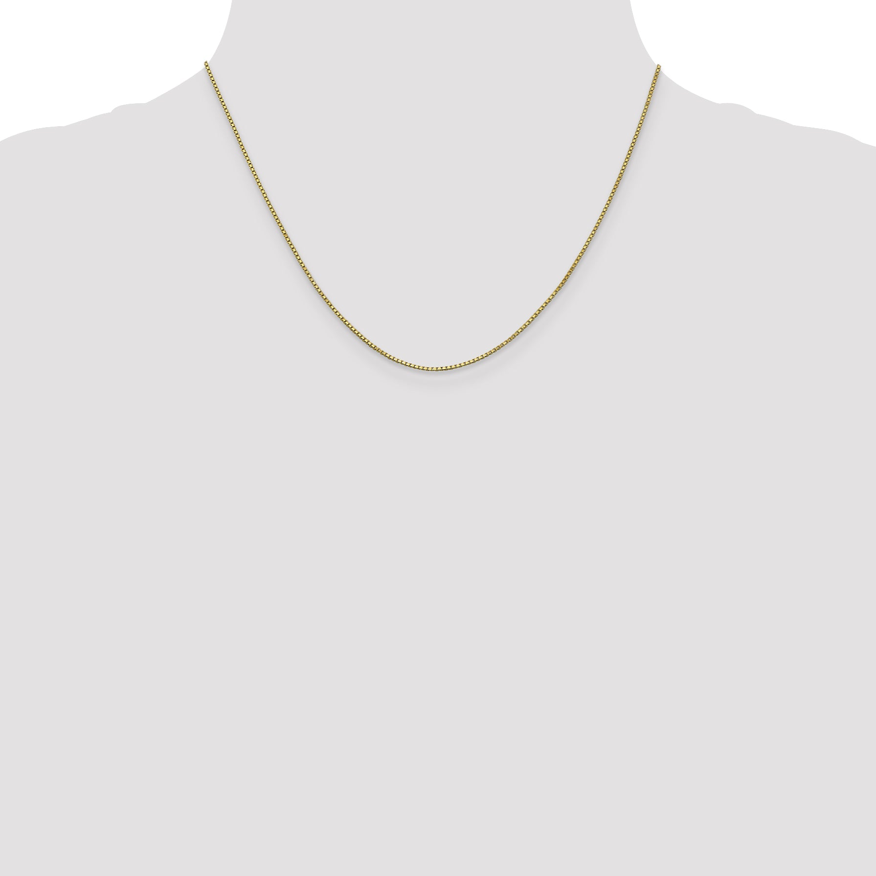 10k White Gold 1mm Box Chain