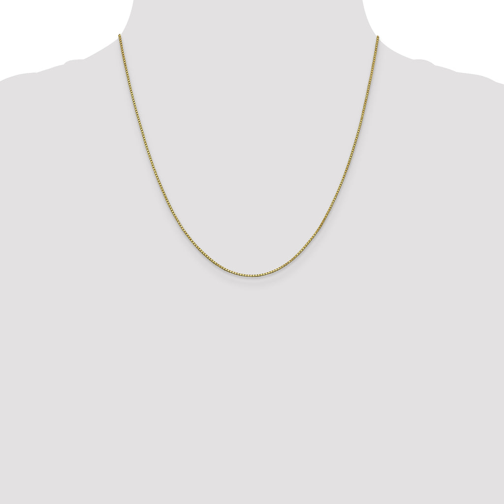 10k White Gold 1mm Box Chain