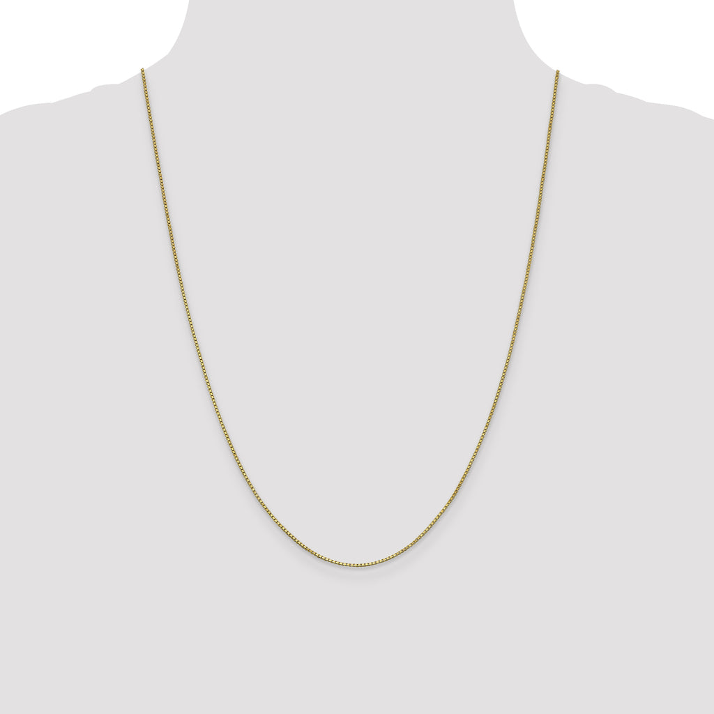 10k White Gold 1mm Box Chain