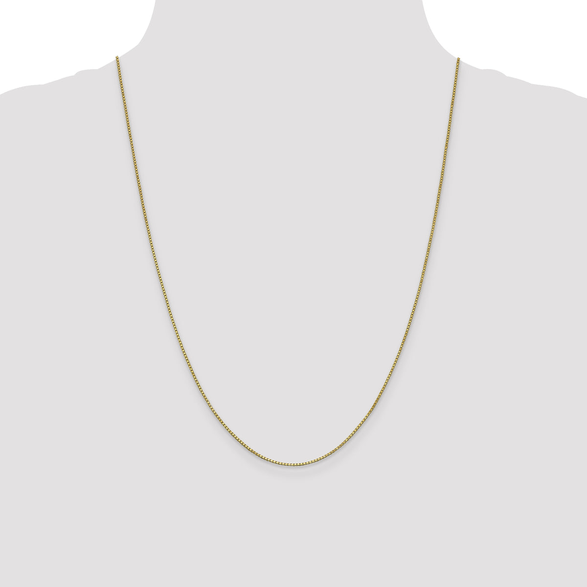 10k White Gold 1mm Box Chain