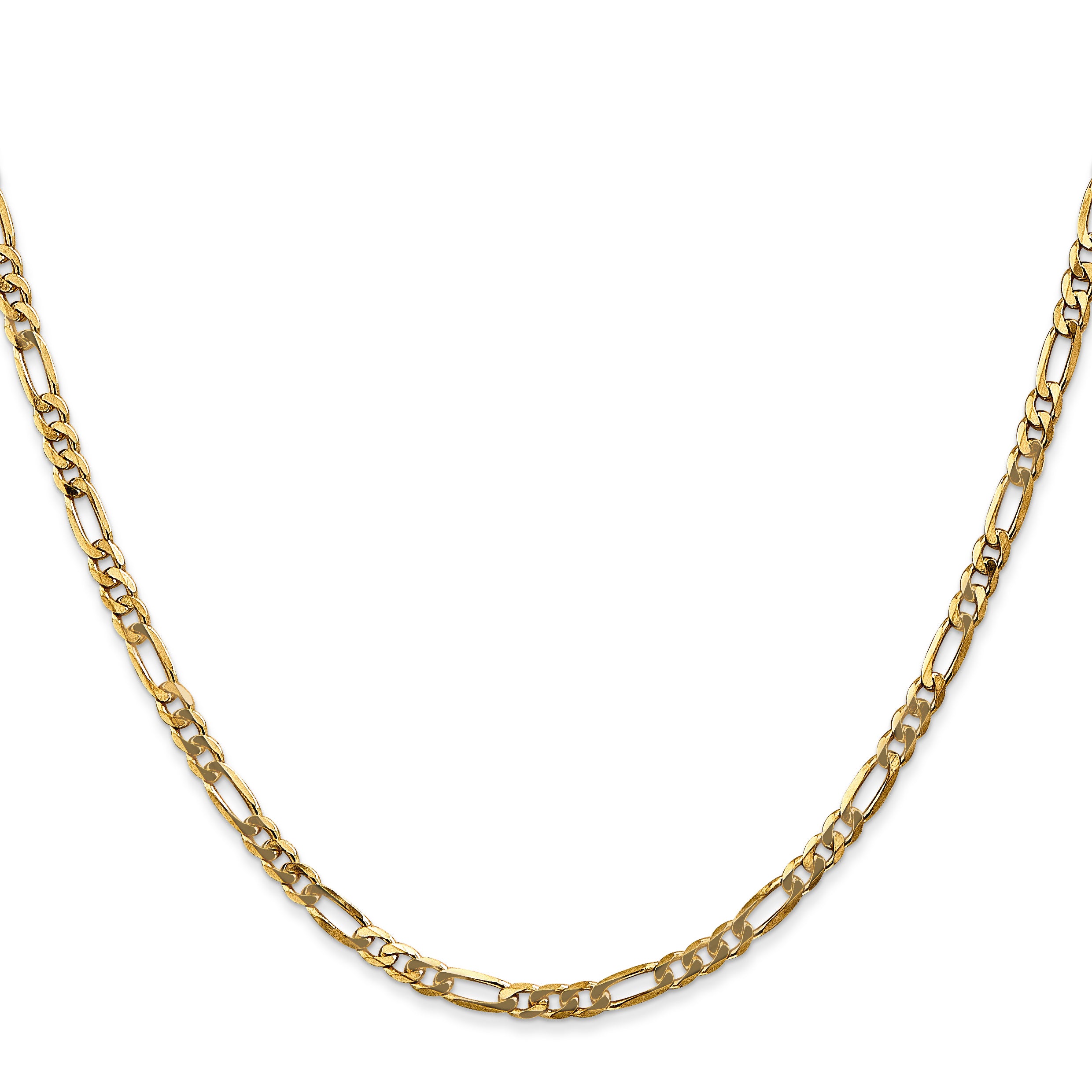 3.25mm 10K Yellow Gold Figaro Chain - Sophia Jewelers