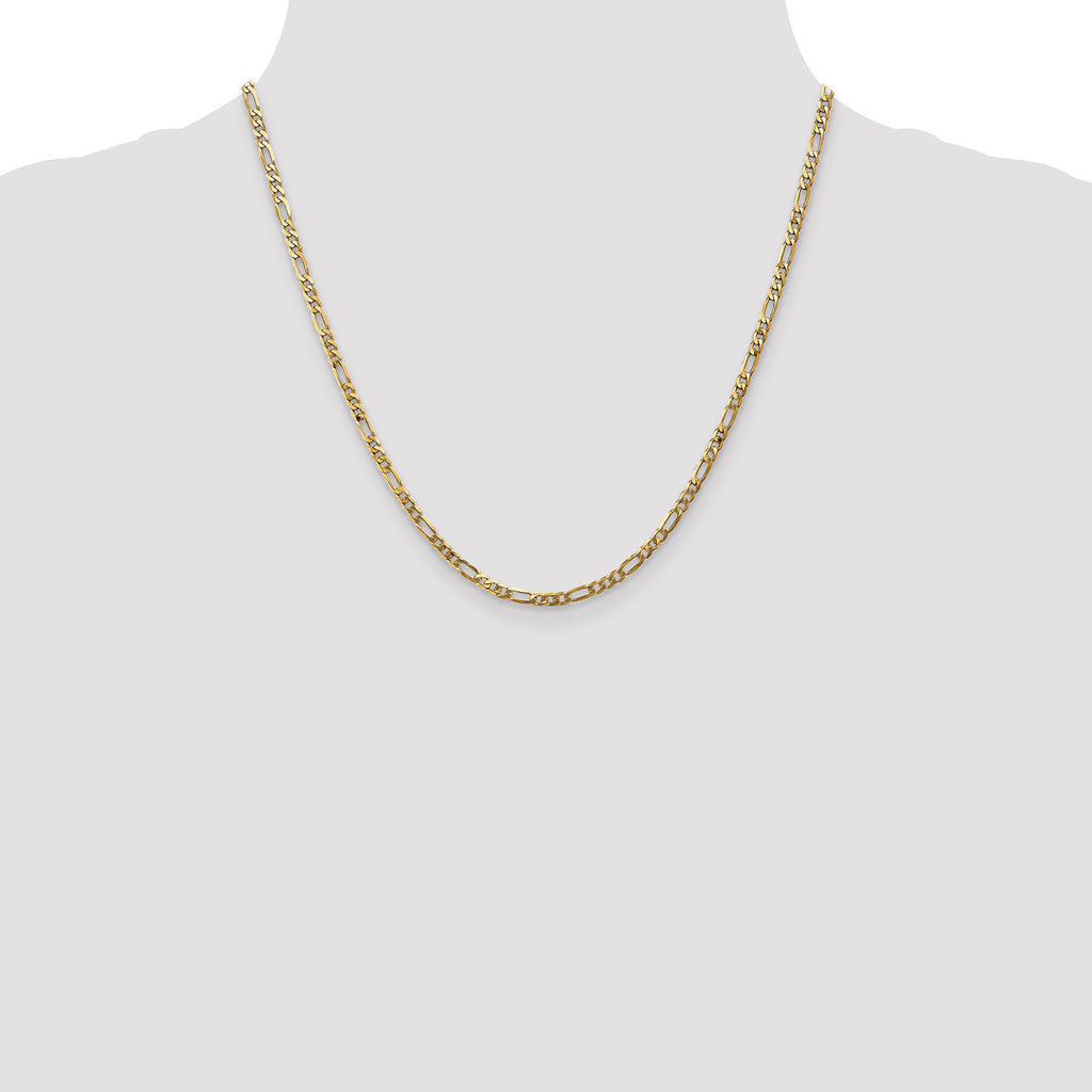 10k 3.25mm Flat Figaro Chain