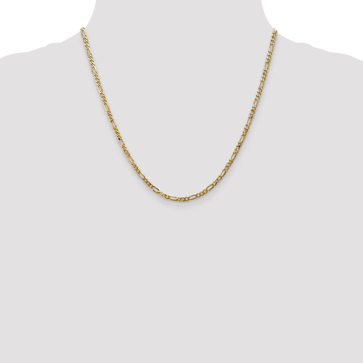 10k 3.25mm Flat Figaro Chain