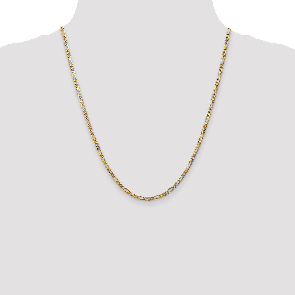 10k 3.25mm Flat Figaro Chain