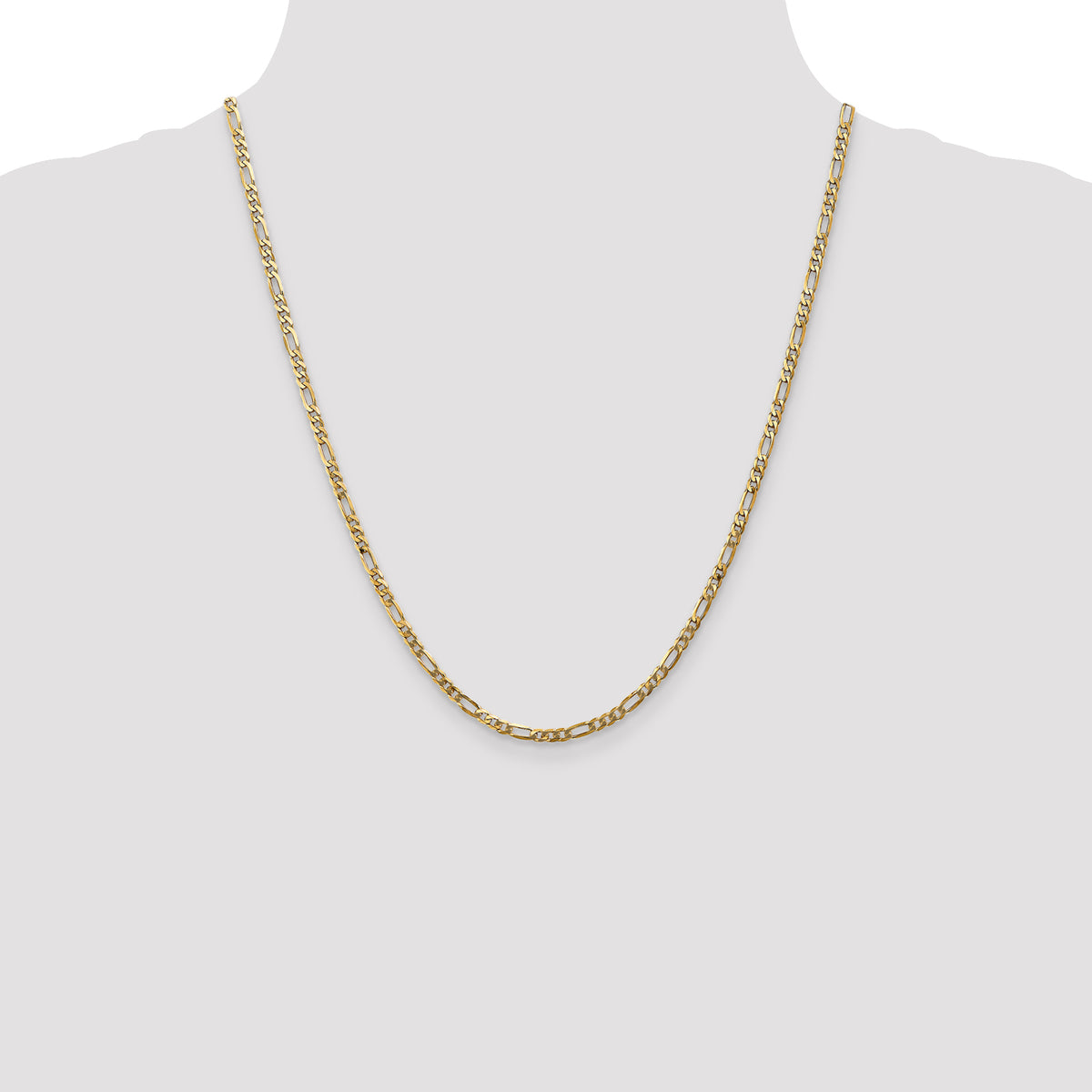 10k 3.25mm Flat Figaro Chain