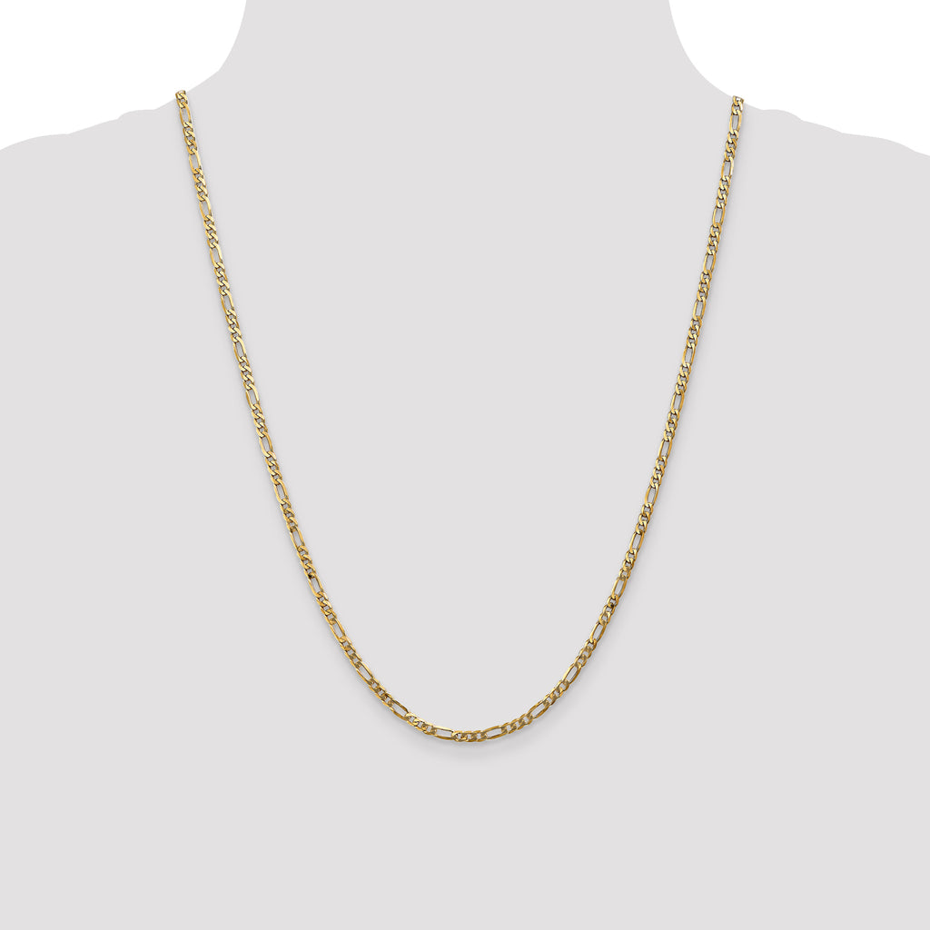 10k 3.25mm Flat Figaro Chain