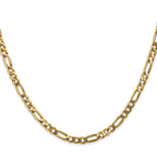 10k 4mm Flat Figaro Chain