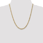 10k 4mm Flat Figaro Chain