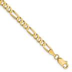 10k 4mm Flat Figaro Chain