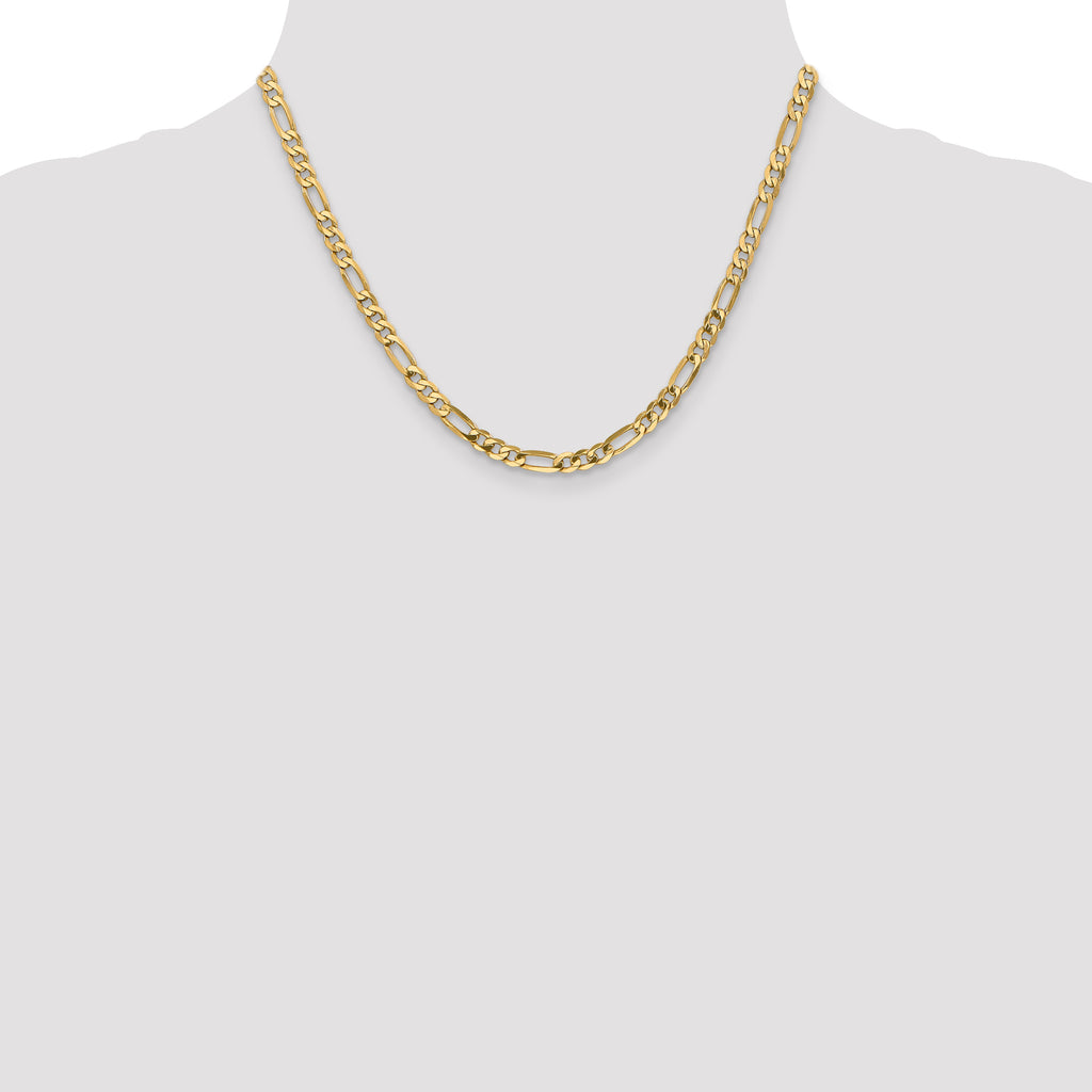 4.75mm 10K Yellow Gold Figaro Chain - Sophia Jewelers