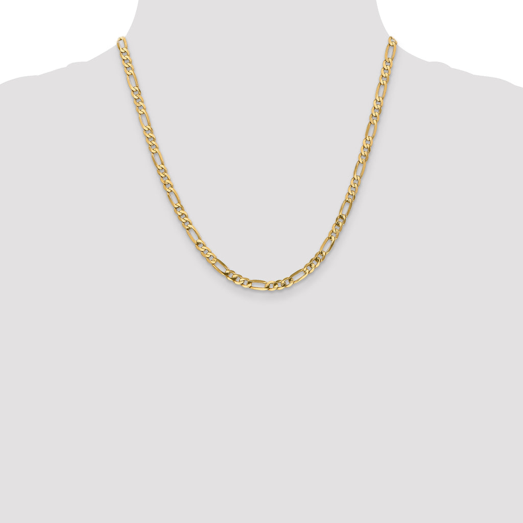 10k 4.75mm Flat Figaro Chain