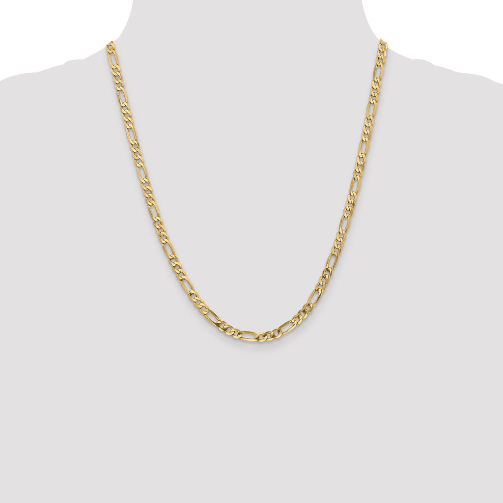 10k 4.75mm Flat Figaro Chain