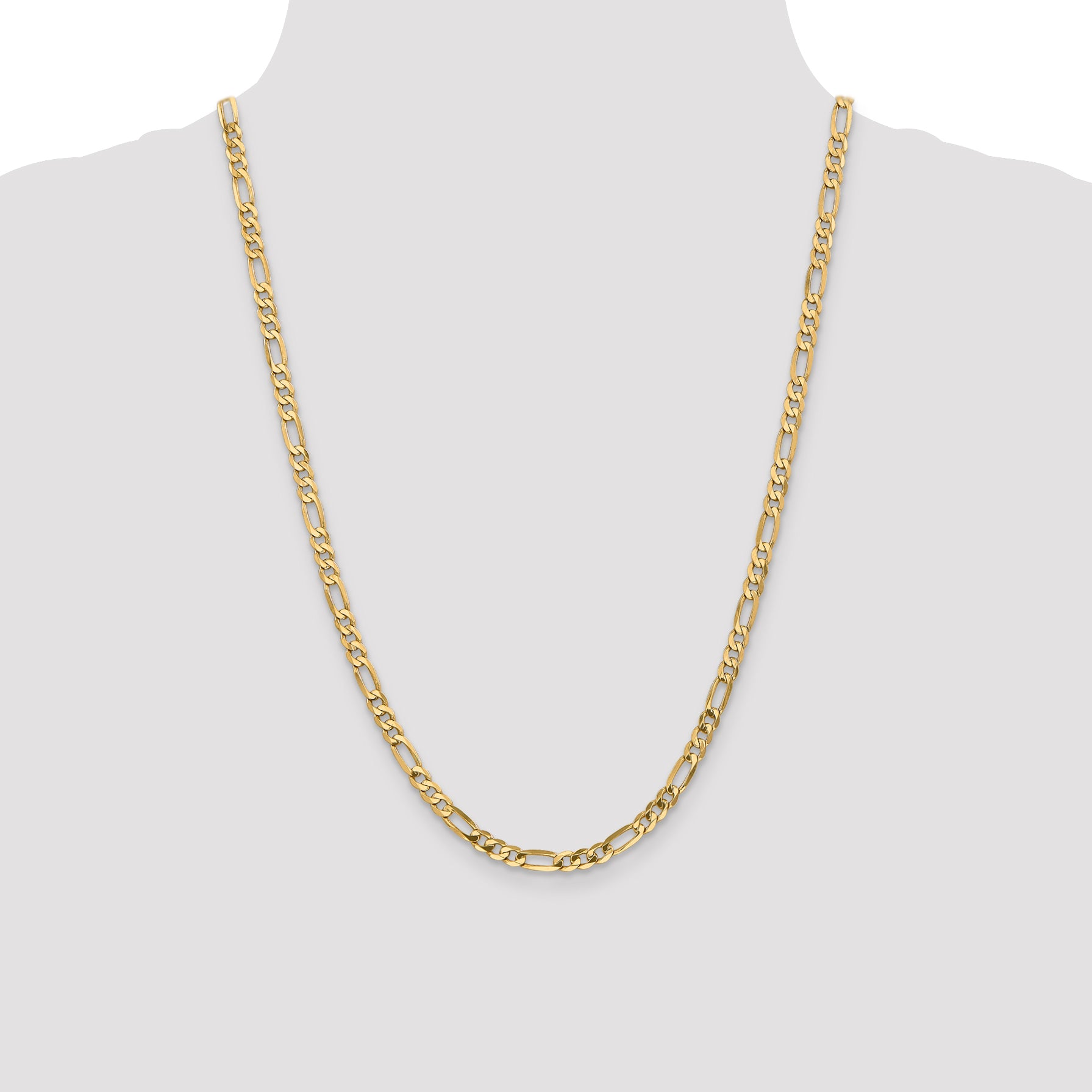 10k 4.75mm Flat Figaro Chain