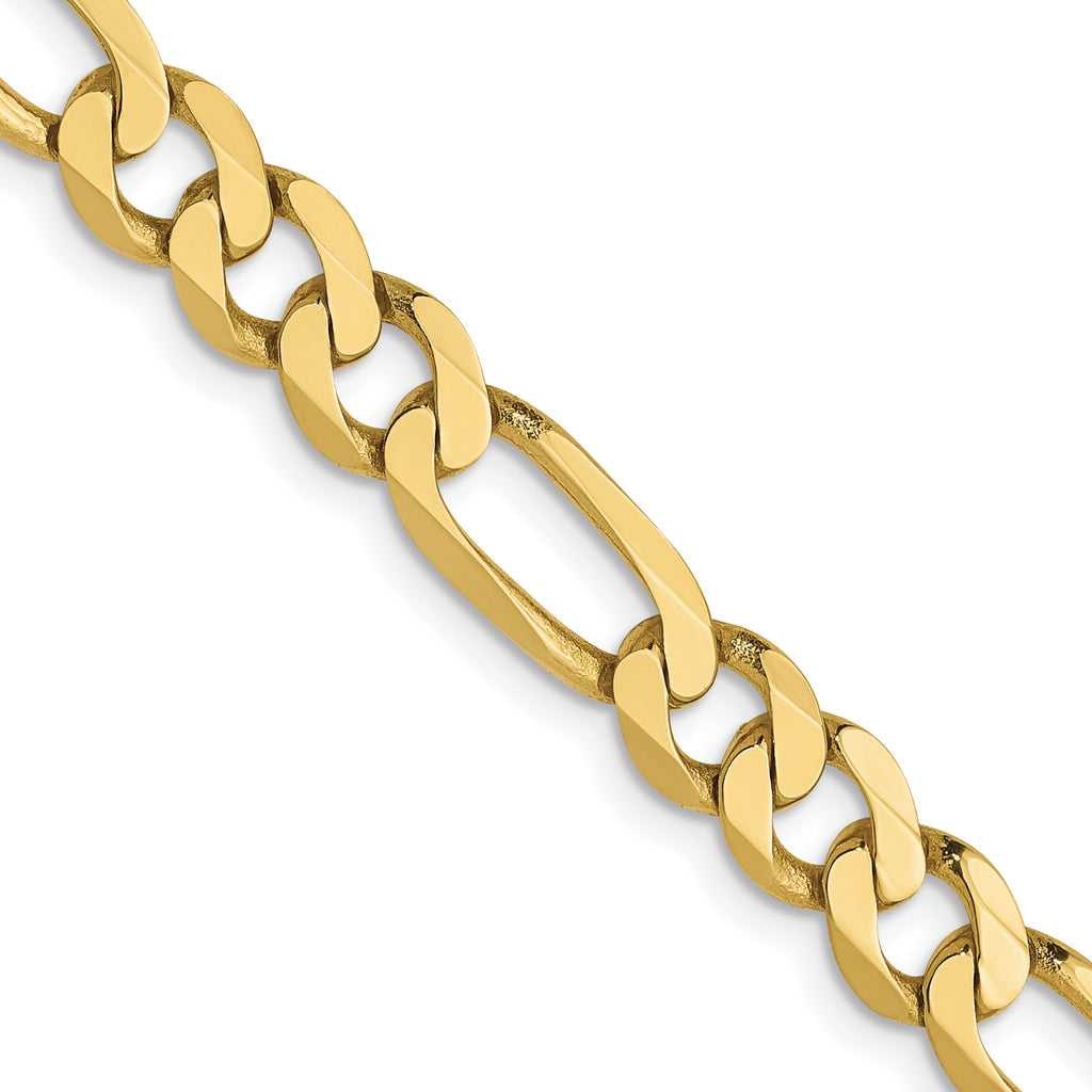 5.25mm 10K Yellow Gold Figaro Chain - Sophia Jewelers