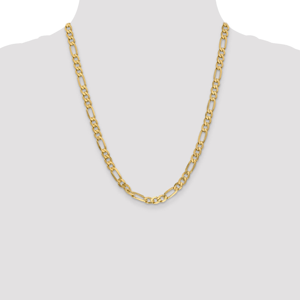 10k 6.25mm Flat Figaro Chain