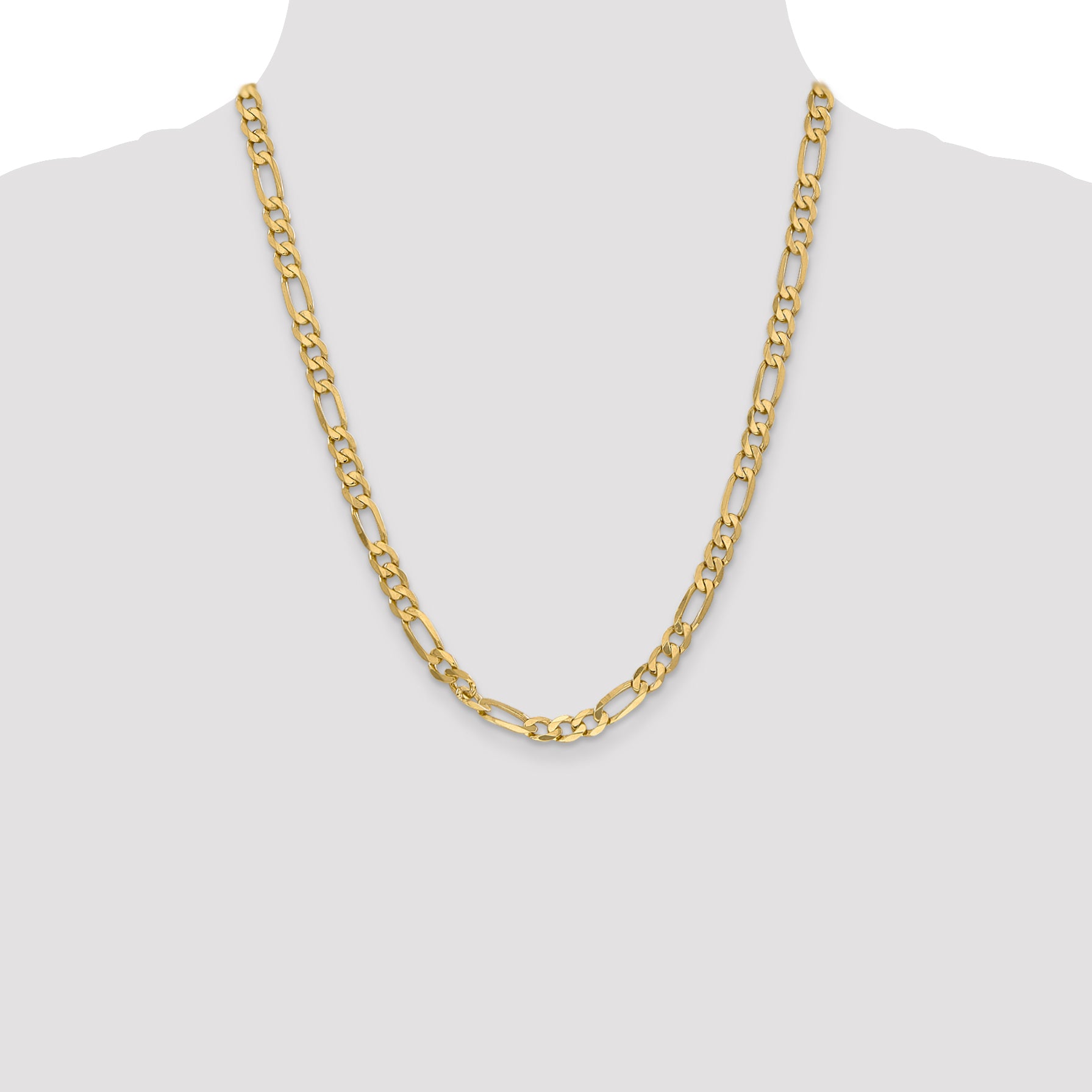 10k 6.25mm Flat Figaro Chain