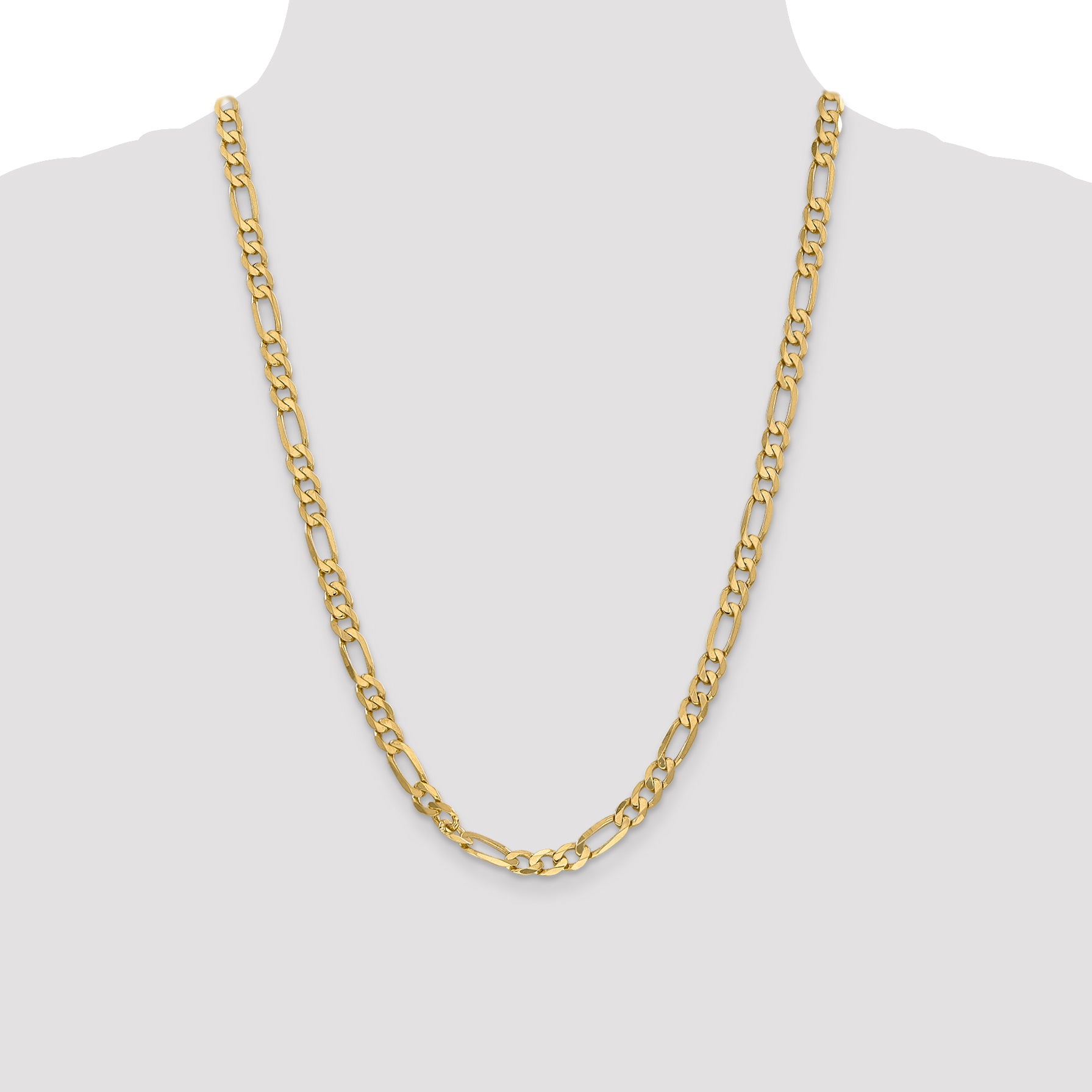 10k 6.25mm Flat Figaro Chain