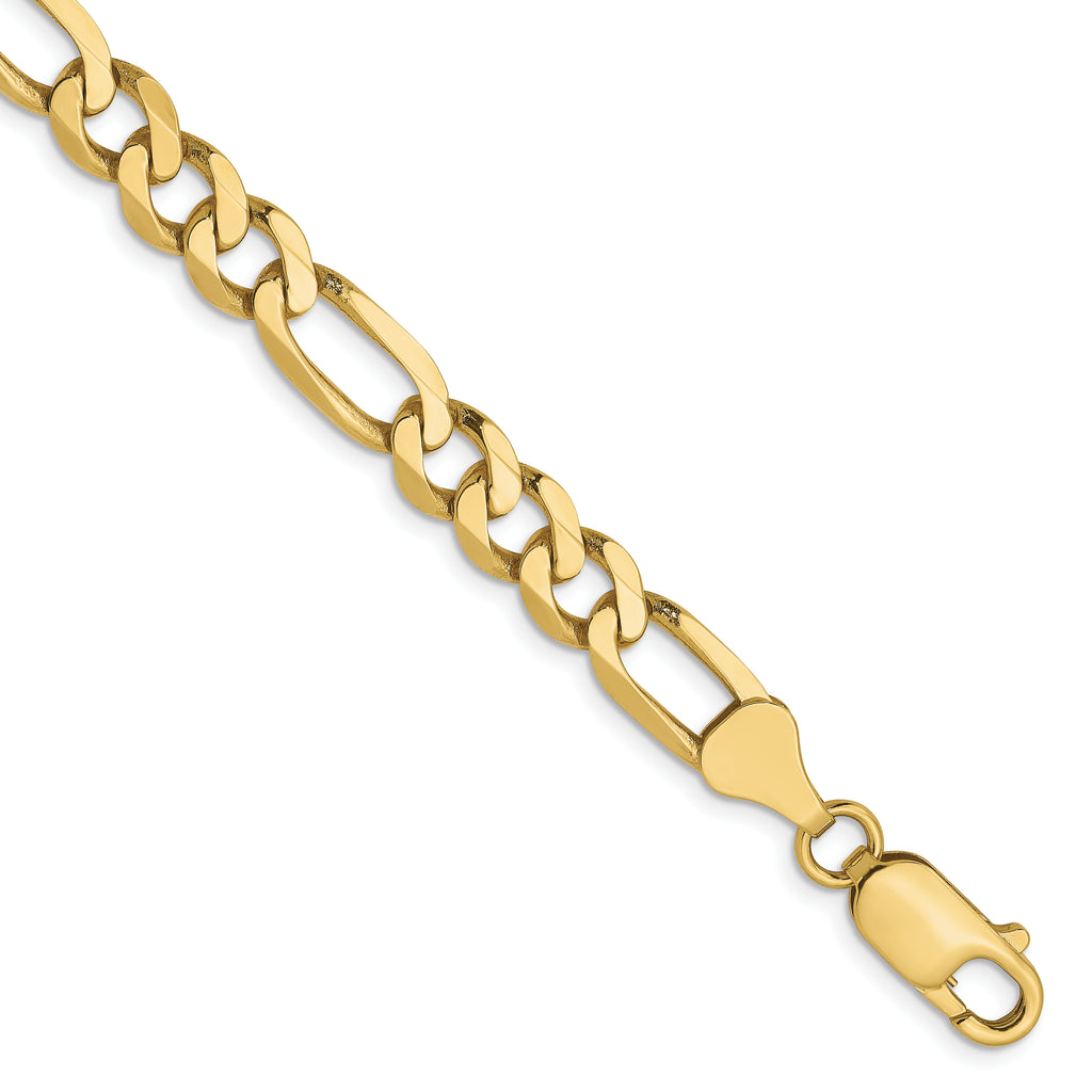 10k 6.25mm Flat Figaro Chain