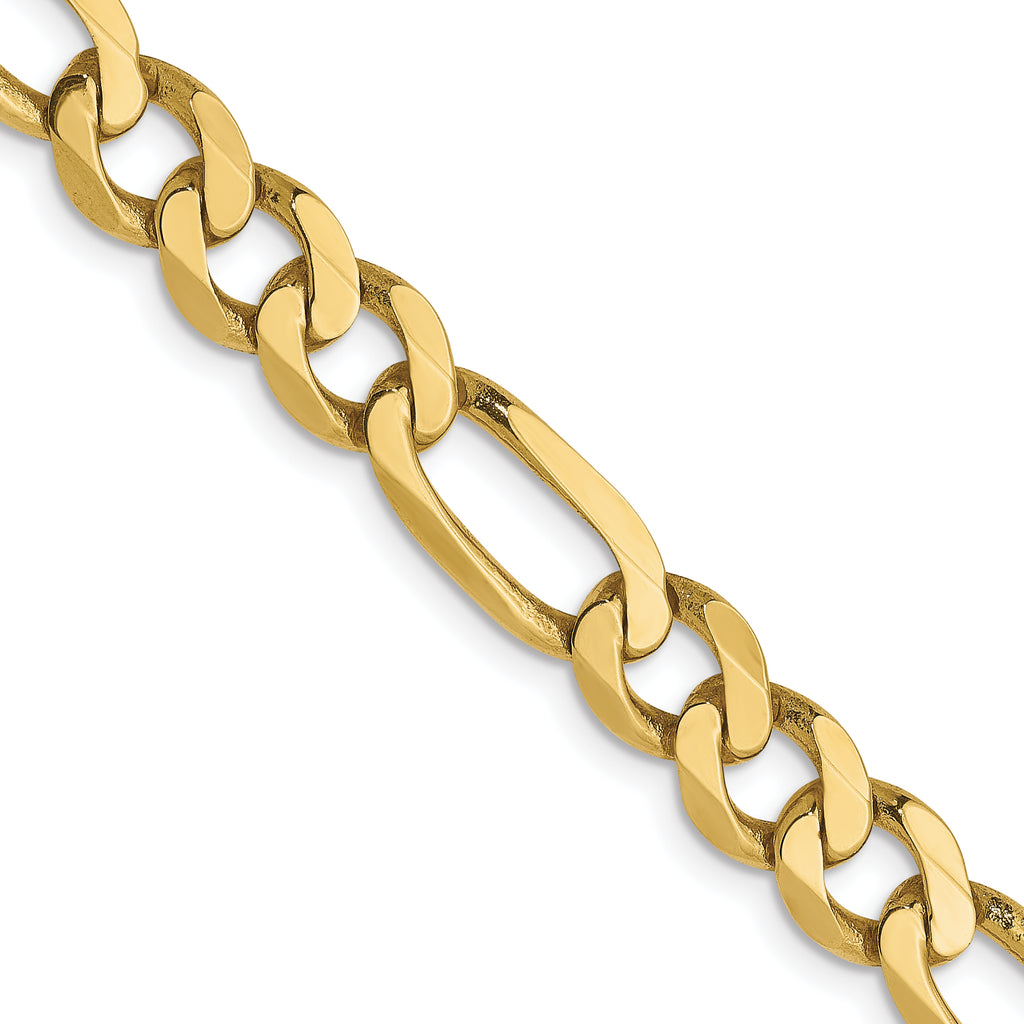 6.25mm 10K Yellow Gold Figaro Chain - Sophia Jewelers