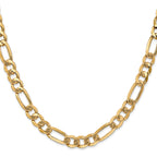 10k 7mm Flat Figaro Chain