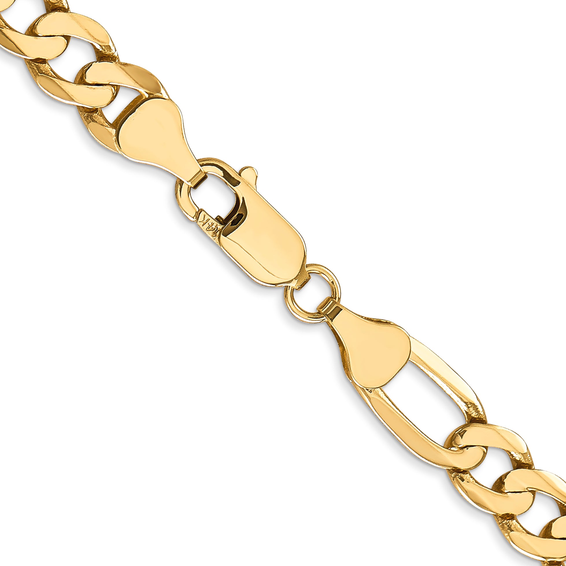 7.0mm 10K Yellow Gold Figaro Chain - Sophia Jewelers