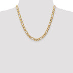 7.0mm 10K Yellow Gold Figaro Chain - Sophia Jewelers
