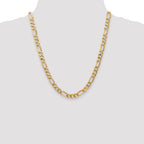 10k 7mm Flat Figaro Chain