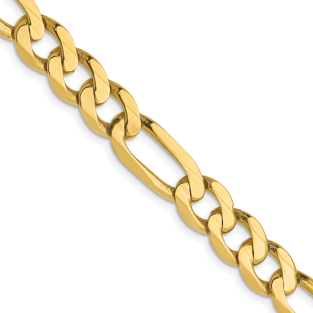 7.0mm 10K Yellow Gold Figaro Chain - Sophia Jewelers