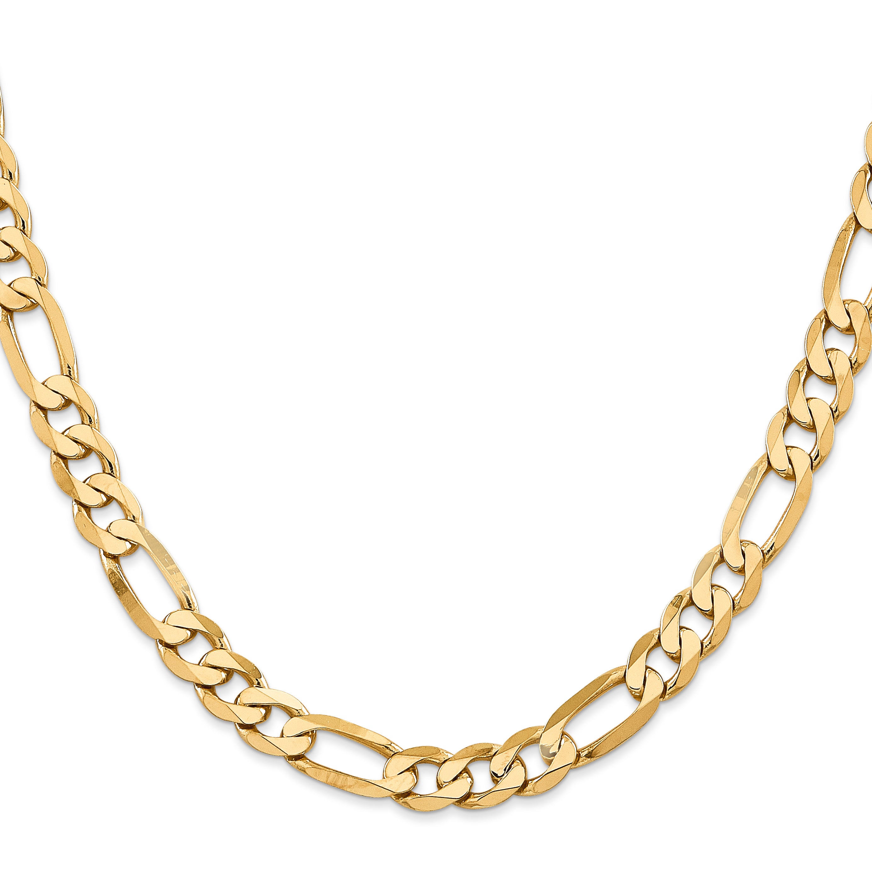 10k 7.5mm Flat Figaro Chain