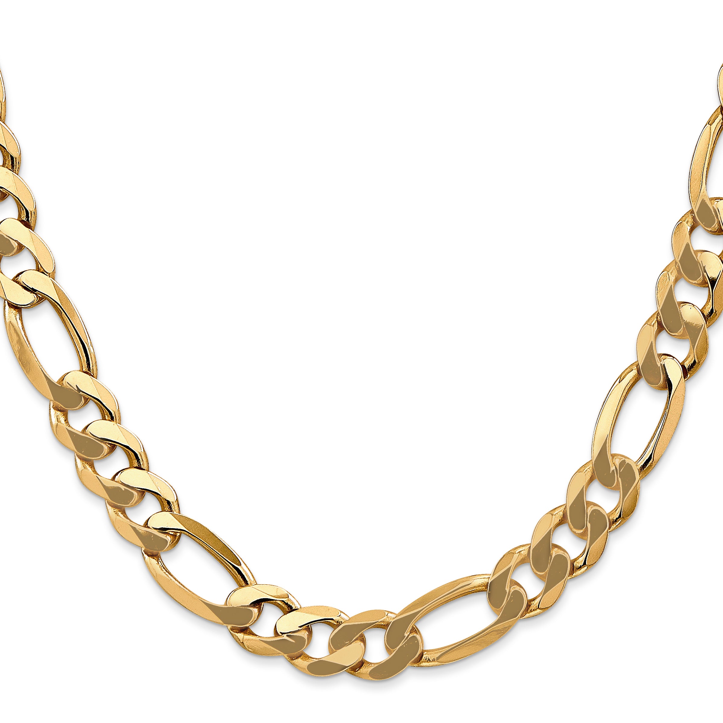 10k 8.75mm Flat Figaro Chain