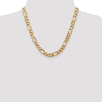 8.75mm 10K Yellow Gold Figaro Chain - Sophia Jewelers