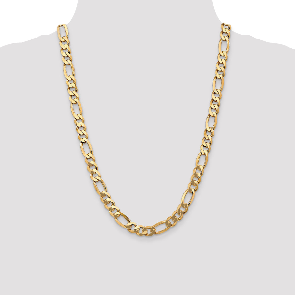 10k 8.75mm Flat Figaro Chain