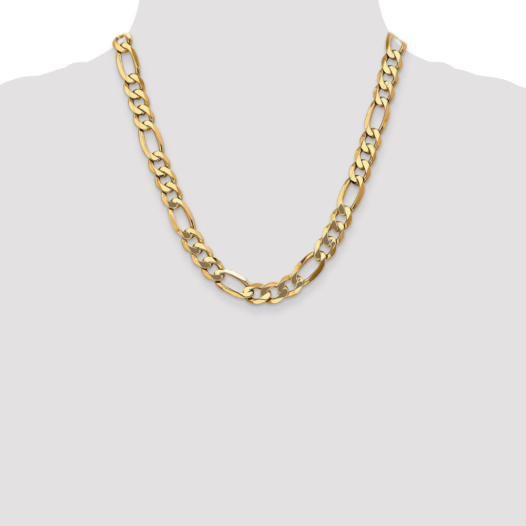 10.0mm 10K Yellow Gold Figaro Chain - Sophia Jewelers
