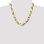 10.0mm 10K Yellow Gold Figaro Chain - Sophia Jewelers