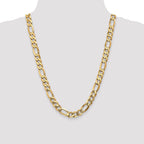 10k 10mm Flat Figaro Chain